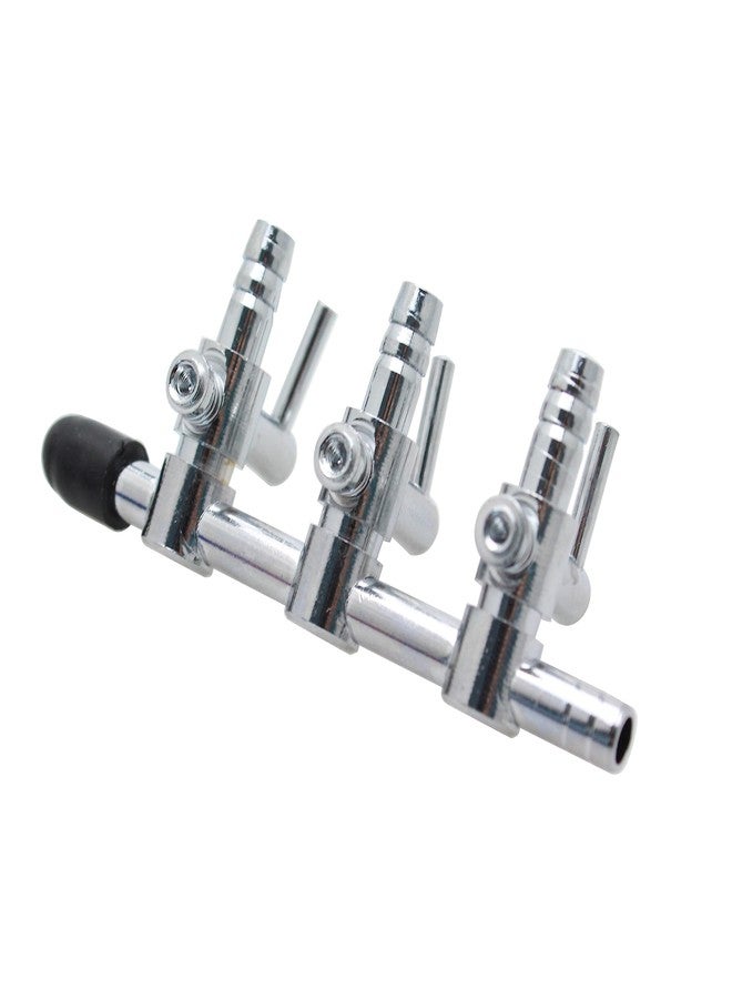 TAODAN 2PCS 3-Way Aquarium Metal Gang Manifold Air Line Control Valve Air Tap Air Splitter Stainless Steel Air Flow Splitter Pump Lever Valve - Image 2
